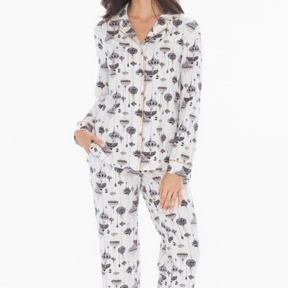 NWOT Soma Christmas Ornament Pajama Pants Set M/L - Picture 1 of 16